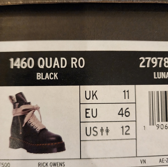 Dr. Martens Rick Owens Collaboration 1460 Quad - Picture 11 of 12